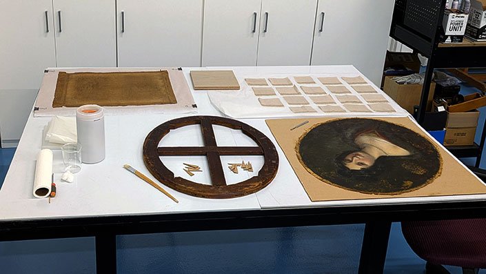 you can Find a conservator in a Paintings Conservation Workshop