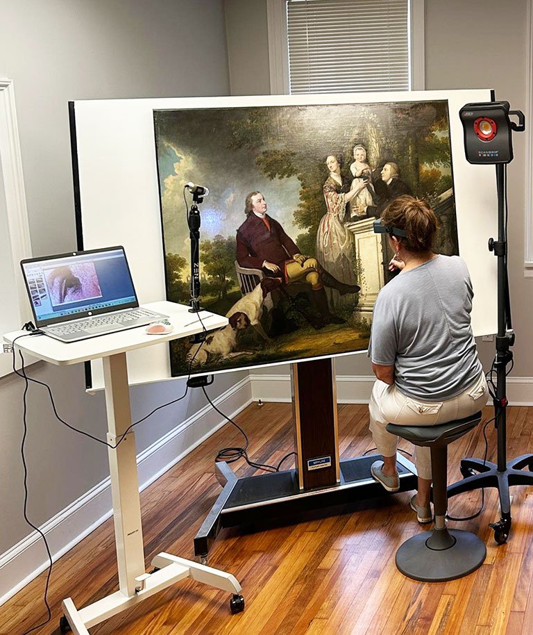Veronica Burbano at Felini Art Conservators in Columbia, SC